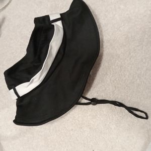 New black tan bow sun hat visor